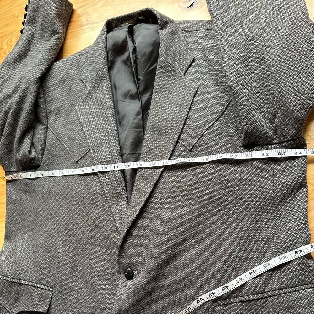 Vintage Grand Entry Western Sport Coat  jacket Men size 48R Grey Pointed Pockets - Picture 16 of 16